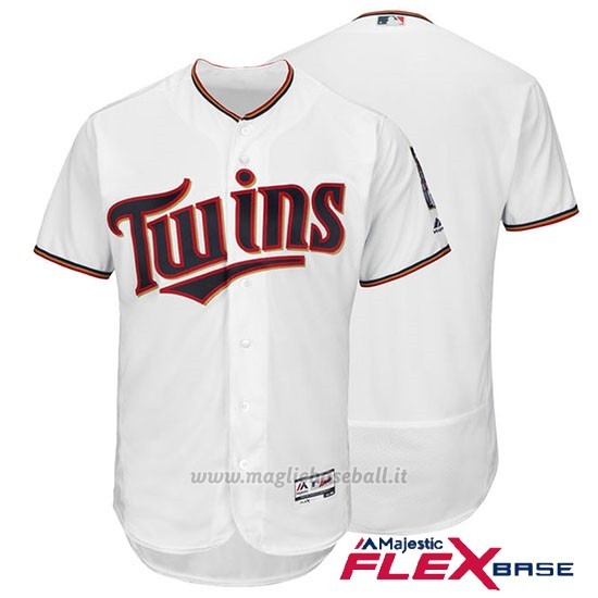Maglia Baseball Uomo Minnesota Twins Bianco Flex Base